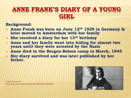 Anne Frank`s “Diary of a Young Girl”