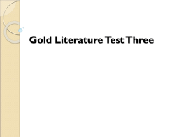Gold Literature Test Three file