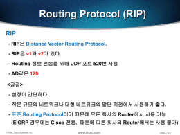 6장 Routing protocol(RIP)