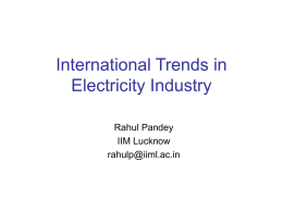International Trends in Electricity Industry