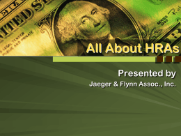 All About HSAs - Jaeger & Flynn Associates