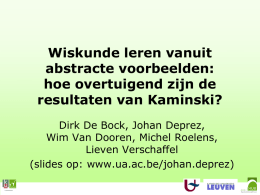 Wiskunde leren vanuit abstracte voorbeelden