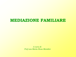 Modelli di Mediazione familiare