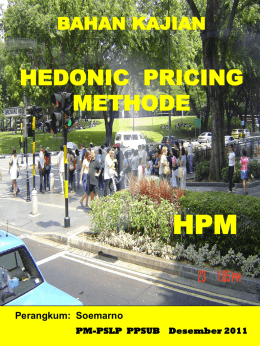 METODE HPM HEDONIC PRICING METHODE