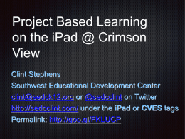PPBL on the iPad – Crimson View PPT