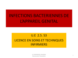 infections bacteriennes de l`appareil genital - Archive-Host