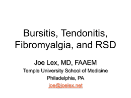 PowerPoint – Bursitis & Tendonitis