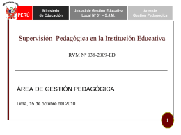 supervision_pedagogica - ÁREA DE GESTIÓN PEDAGÓGICA