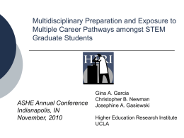 Multidisciplinary Preparation and Exposure to Multiple Career