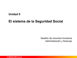 Unidad 5 El sistema de la Seguridad Social