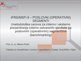 MSFI 8 Poslovni segmenti - Hrvatska revizorska komora