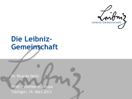 Die Leibniz-Gemeinschaft