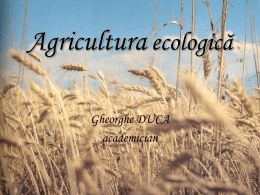 Agricultura ecologică