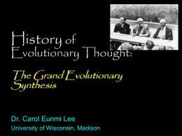 Lecture PPT - Carol Lee Lab - University of Wisconsin&ndash;Madison