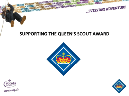 Supporting the Queen`s Scout Award