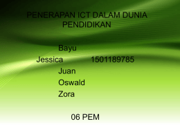 PERANAN ICT DALAM DUNIA PENDIDIKAN
