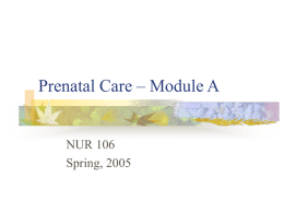 Prenatal Care