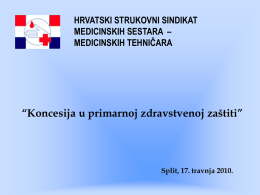 ugovor o koncesiji - Hrvatski strukovni sindikat medicinskih sestara
