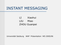 Instant Messaging - Universität Salzburg