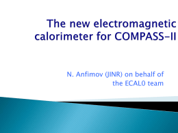 The new electromagnetic calorimeter for COMPASS-II - NICA