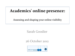 OpenUCT_Goodier_AcademicsOnlinePresence_2012