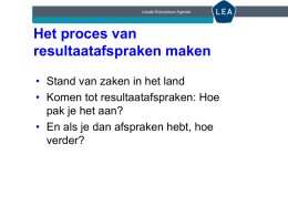 Hoe pak je het aan? - Lokale Educatieve Agenda