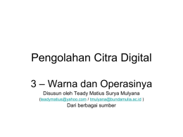 Pengolahan Citra &ndash; 03 Warna