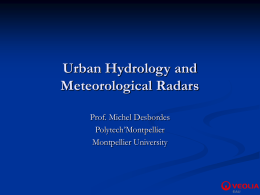 Urban hydrology and Meteorological radars - By Michel