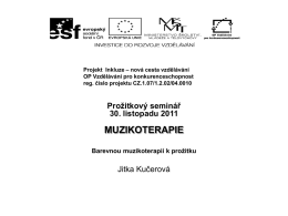 MUZIKOTERAPIE - Praktická škola a Speciálně pedagogické centrum
