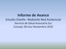 Presentación Consejo Técnico - Servicio de Salud Araucanía Sur