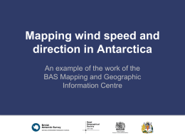 Mapping wind speed and direction in Antarctica