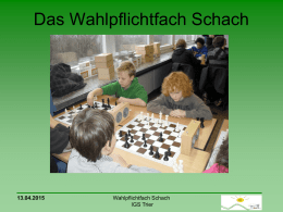 Wahlpflichtfach Schach IGS Trier - Schulschachverein