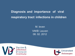 Diagnosis of pediatric viral respiratory infections