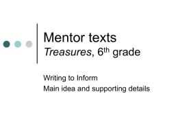 Mentor Texts Nonfiction
