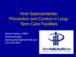 Viral Gastroenteritis: Prevention and Control in Long
