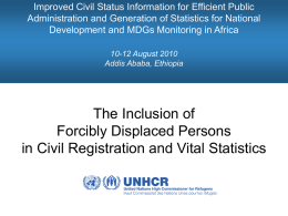 The Inclusion of Displaced Populations in Civil Registration and