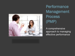 Performance Management Process (PMP)