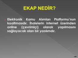 Elektronik Kamu Alımları Platformu(EKAP)