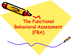 Functional Behavioral Assessment PP - POAC-NoVA