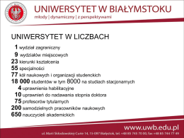 Internacjonalizacja studiów na UwB 2000-2010 - pp