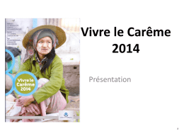 PPT Présentation Vivre le Carême 2014 - Les blogs du CCFD