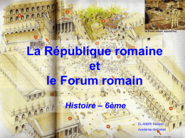 La République romaine et le Forum romain