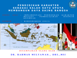 Pendidikan Karakter Bangsa rahman mulyawan