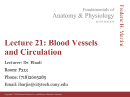 Lecture 21: Blood Vessels and Circulation - Websupport1