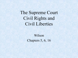 The Supreme Court Civil Rights and Civil Liberties