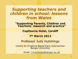 Bangor - Centre for Evidence Based Early Intervention