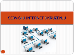 4. Servisi u Internet okruženju ()