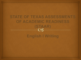 English 1 Writing STAAR