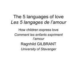 Les 5 langages de l`amour