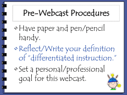 ppt - The Center for Effective Learning